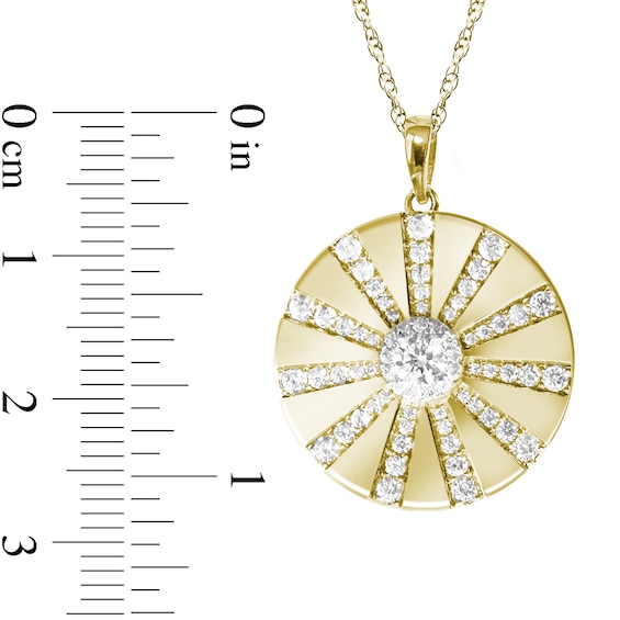 White Lab-Created Sapphire Photo Locket in Sterling Silver with 18K Gold Plate (1 Photo)