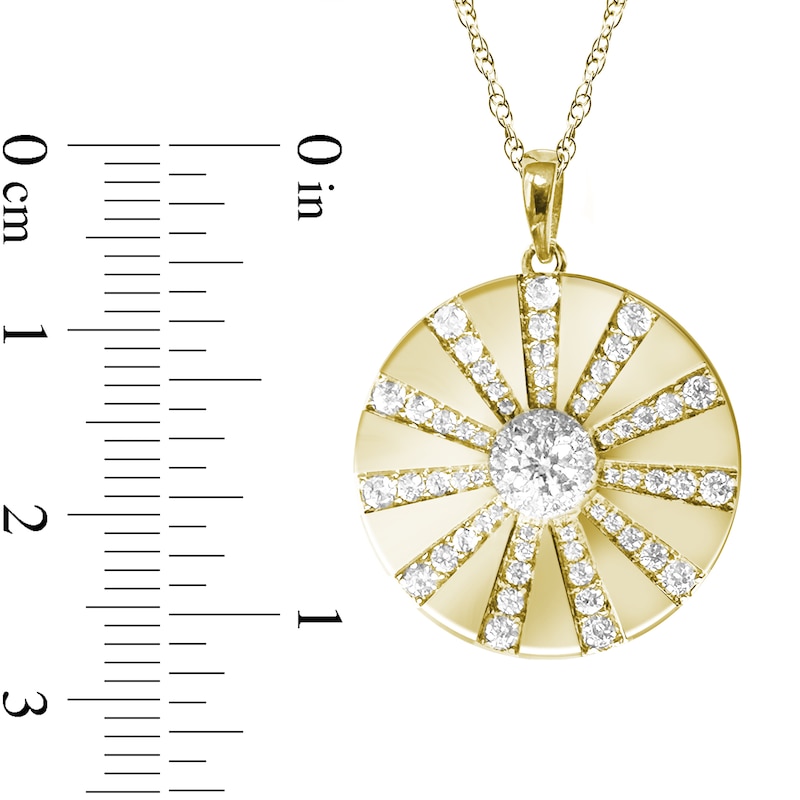 Main Image 3 of White Lab-Created Sapphire Photo Locket in Sterling Silver with 18K Gold Plate (1 Photo)