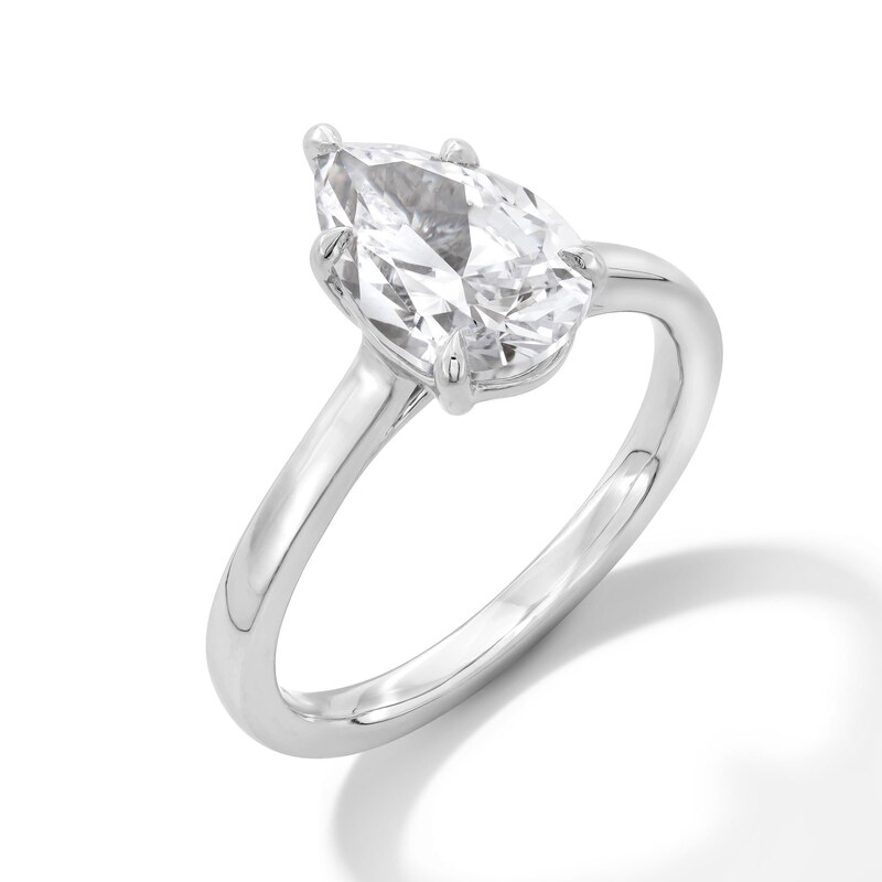 Main Image 3 of 2 CT. Pear-Shaped Certified Lab-Grown Diamond Solitaire Engagement Ring in 14K White Gold (F/VS2)