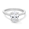 Thumbnail Image 1 of 2 CT. Oval Certified Lab-Grown Diamond Solitaire Engagement Ring in 14K White Gold (F/VS2)