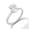 Thumbnail Image 3 of 2 CT. Oval Certified Lab-Grown Diamond Solitaire Engagement Ring in 14K White Gold (F/VS2)