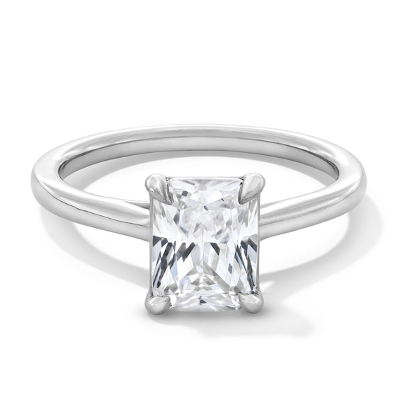 2 CT. Radiant-Cut Certified Lab-Grown Diamond Solitaire Engagement Ring in 14K White Gold (F/Vs2)