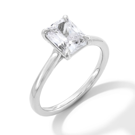 2 CT. Radiant-Cut Certified Lab-Grown Diamond Solitaire Engagement Ring in 14K White Gold (F/Vs2)