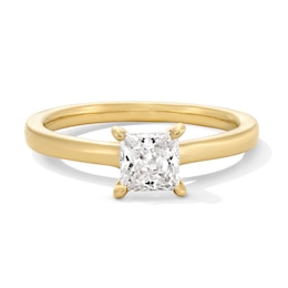1 CT. Princess-Cut Certified Lab-Grown Diamond Solitaire Engagement Ring in 14K Gold (F/VS2)