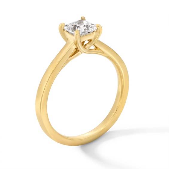 1 CT. Princess-Cut Certified Lab-Grown Diamond Solitaire Engagement Ring in 14K Gold (F/Vs2)