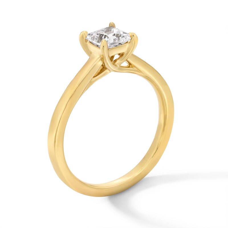 Main Image 3 of 1 CT. Princess-Cut Certified Lab-Grown Diamond Solitaire Engagement Ring in 14K Gold (F/VS2)