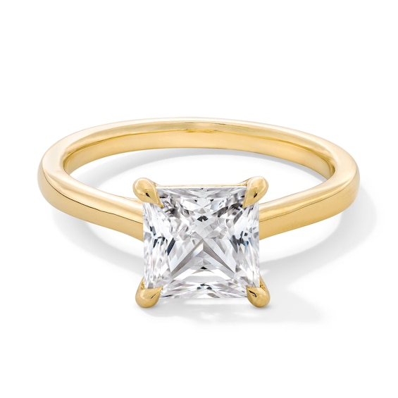 2 CT. Princess-Cut Certified Lab-Grown Diamond Solitaire Engagement Ring in 14K Gold (F/Vs2)