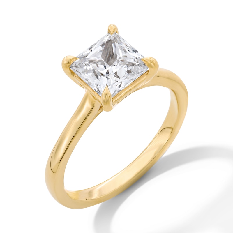 Main Image 3 of 2 CT. Princess-Cut Certified Lab-Grown Diamond Solitaire Engagement Ring in 14K Gold (F/VS2)
