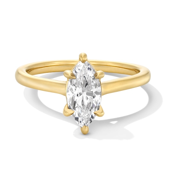 1 CT. Marquise-Cut Certified Lab-Grown Diamond Solitaire Engagement Ring in 14K Gold (F/Vs2)
