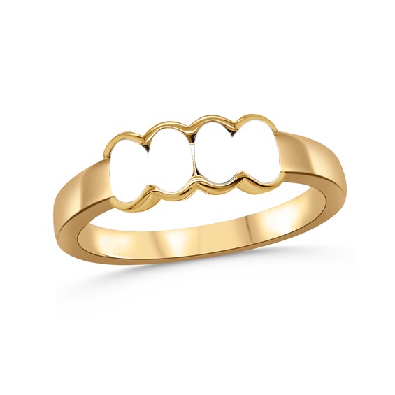 Family Oval Gemstone Bezel-Set Ring (3-7 Stones)