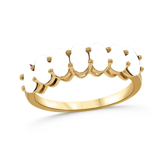 Family Oval Gemstone Ring (3-7 Stones)