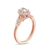 Thumbnail Image 2 of Vera Wang Love Collection 3/4 CT. T.W. Oval Diamond Frame Engagement Ring in 14K Rose Gold