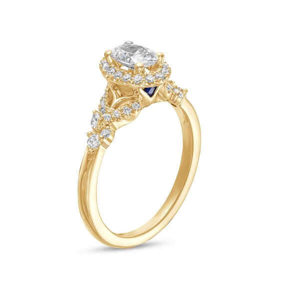 Vera Wang Love Collection 3/4 CT. T.w. Oval Diamond Frame Engagement Ring in 14K Gold