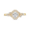 Thumbnail Image 3 of Vera Wang Love Collection 3/4 CT. T.W. Oval Diamond Frame Engagement Ring in 14K Gold