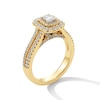 Thumbnail Image 2 of Vera Wang Love Collection 1 CT. T.W. Emerald-Cut Diamond Double Frame Engagement Ring in 14K Gold