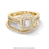 Thumbnail Image 3 of Vera Wang Love Collection 1 CT. T.W. Emerald-Cut Diamond Double Frame Engagement Ring in 14K Gold