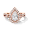 Thumbnail Image 1 of Vera Wang Love Collection 1-5/8 CT. T.W. Pear-Shaped Diamond Double Frame Engagement Ring in 14K Rose Gold