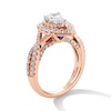 Thumbnail Image 2 of Vera Wang Love Collection 1-5/8 CT. T.W. Pear-Shaped Diamond Double Frame Engagement Ring in 14K Rose Gold