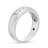 Thumbnail Image 2 of Vera Wang Men 3/8 CT. T.W. Diamond Five-Stone Wedding Band in 14K White Gold