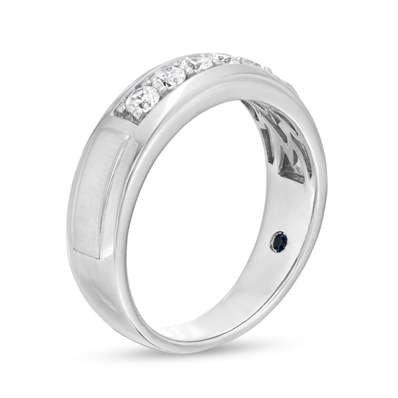 Vera Wang Men 3/8 CT. T.w. Diamond Five-Stone Wedding Band in 14K White Gold