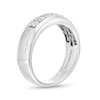 Thumbnail Image 3 of Vera Wang Men 3/8 CT. T.W. Diamond Five-Stone Wedding Band in 14K White Gold