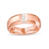 Thumbnail Image 1 of Vera Wang 1/10 CT. T.W. Baguette-Cut Diamond Wedding Band in 14K Rose Gold