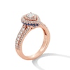 Thumbnail Image 2 of Vera Wang Love Collection 1 CT. T.W. Pear-Shaped Diamond Frame Engagement Ring in 14K Rose Gold