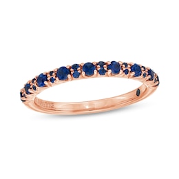 Vera Wang Love Collection Blue Sapphire Anniversary Band in 14K Rose Gold