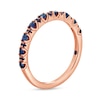 Thumbnail Image 2 of Vera Wang Love Collection Blue Sapphire Anniversary Band in 14K Rose Gold