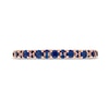 Thumbnail Image 3 of Vera Wang Love Collection Blue Sapphire Anniversary Band in 14K Rose Gold