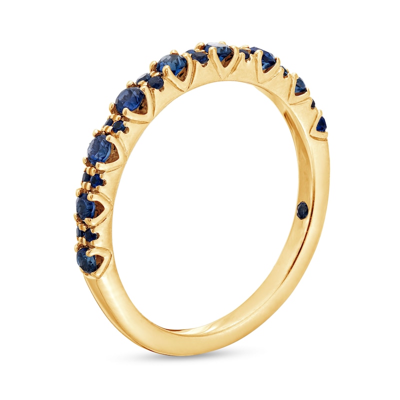 Main Image 2 of Vera Wang Love Collection Blue Sapphire Anniversary Band in 14K Gold