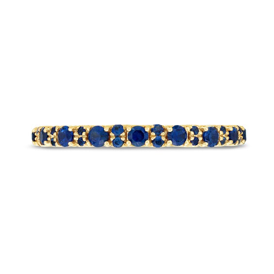Vera Wang Love Collection Blue Sapphire Anniversary Band in 14K Gold