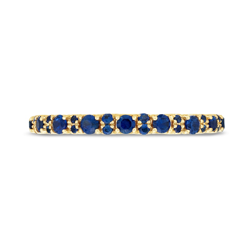 Main Image 3 of Vera Wang Love Collection Blue Sapphire Anniversary Band in 14K Gold