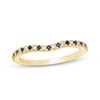 Thumbnail Image 1 of Vera Wang Love Collection Blue Sapphire and 1/15 CT. T.W. Diamond Contour Band in 14K Gold
