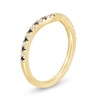 Thumbnail Image 2 of Vera Wang Love Collection Blue Sapphire and 1/15 CT. T.W. Diamond Contour Band in 14K Gold