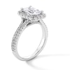 Thumbnail Image 3 of 2-5/8 CT. Emerald-Cut Certified Lab-Grown Diamond Frame Engagement Ring in Platinum (F/SI2)