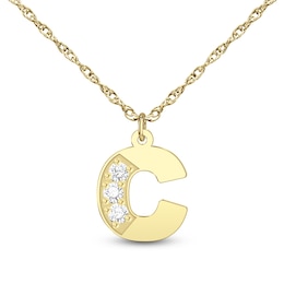 1/6 CT. T.W. Certified Lab-Grown Diamond Initial Pendant (F/VS2) (1 Letter)