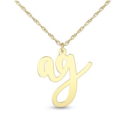 Lowercase Script Initial Pendant (2 Initials)