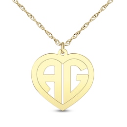 Monogram Heart Initial Pendant (2 Initials)
