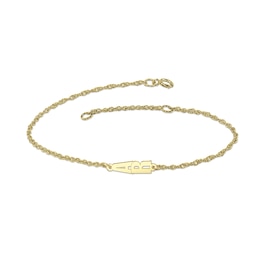 Stacked Vertical Initial Chain Bracelet - 7.25" (2 Initials)