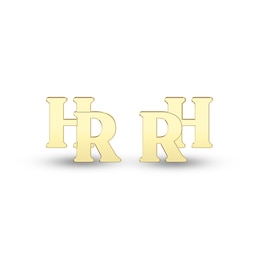 Block Initial Stud Earrings (2 Initials)