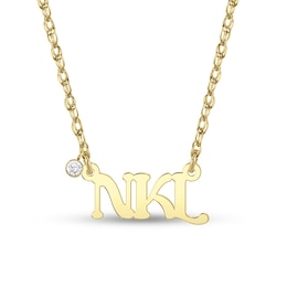 1/20 CT. T.W. Certified Lab-Grown Diamond Monogram Necklace (F/VS2) (3 Initials)