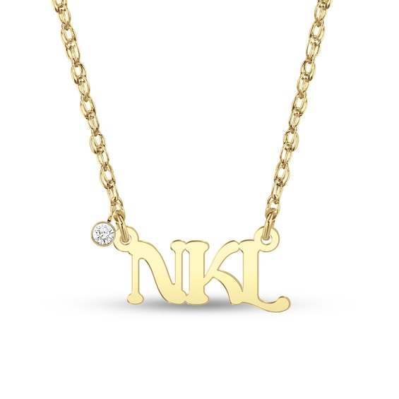 1/20 CT. T.w. Certified Lab-Grown Diamond Monogram Necklace (F/Vs2) (3 Initials)