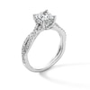 Thumbnail Image 3 of 1-3/8 CT. T.W. Princess-Cut Certified Lab-Grown Diamond Engagement Ring with Twist Split Shank in Platinum (I/SI2)