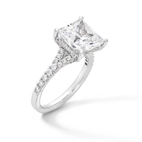 4-1/2 CT. T.w. Certified Princess-Cut Lab-Grown Diamond Engagement Ring in Platinum (F/Si2)
