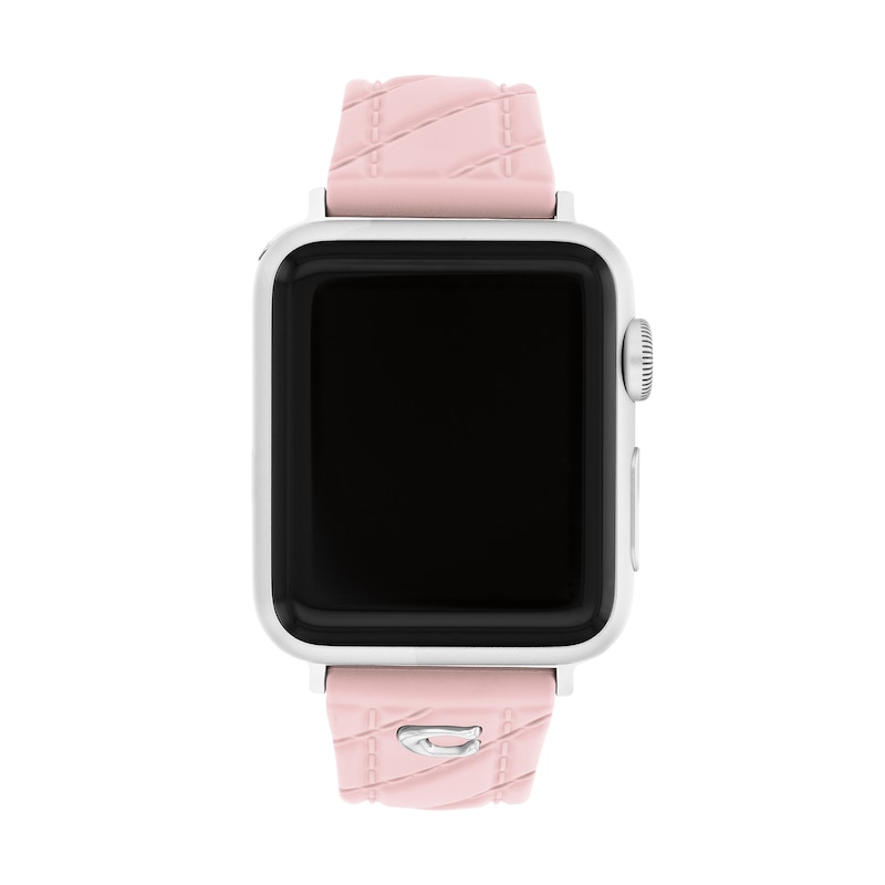 Main Image 1 of Ladies' Coach Apple Watch Straps Pink Interchangeable Replacement Band Smart Watch Attachment (Model: 14700297)