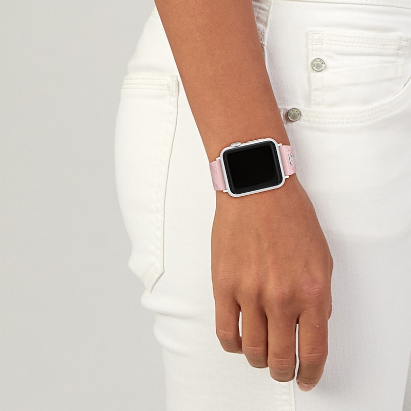 Main Image 5 of Ladies' Coach Apple Watch Straps Pink Interchangeable Replacement Band Smart Watch Attachment (Model: 14700297)