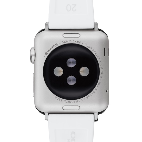 Ladies' Coach Apple Watch Straps White Interchangeable Replacement Band Smart Watch Attachment (Model: 14700309)