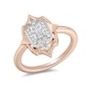 Thumbnail Image 1 of Enchanted Star Aurora 1/2 CT. T.W. Certified Lab-Grown Diamond Ring in Sterling Silver and 14K Rose Gold Plate (F/SI2)