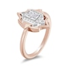 Thumbnail Image 2 of Enchanted Star Aurora 1/2 CT. T.W. Certified Lab-Grown Diamond Ring in Sterling Silver and 14K Rose Gold Plate (F/SI2)